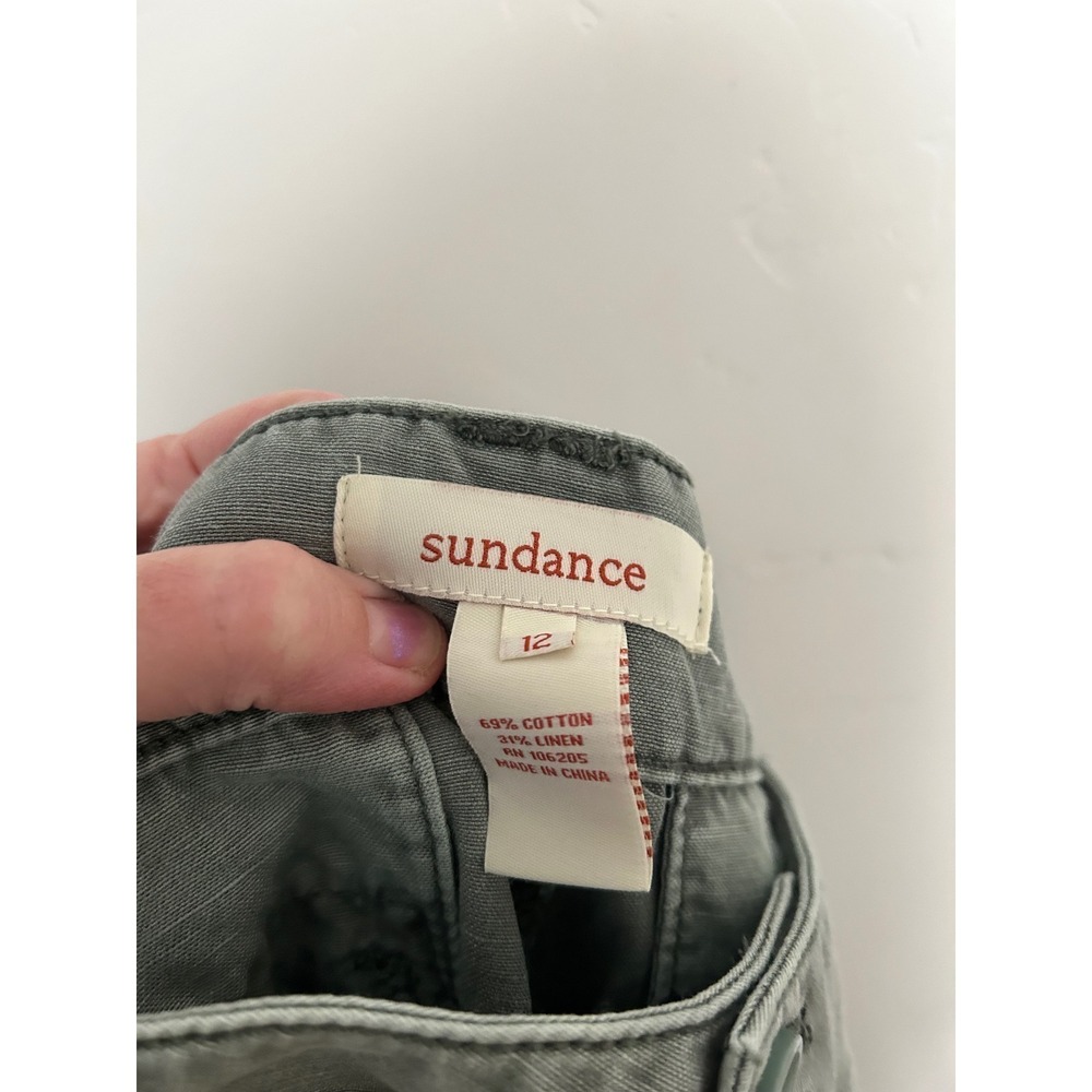 Sundance Womens Sage Green Linen Blend Pants Sz 12 - Picture 11 of 11